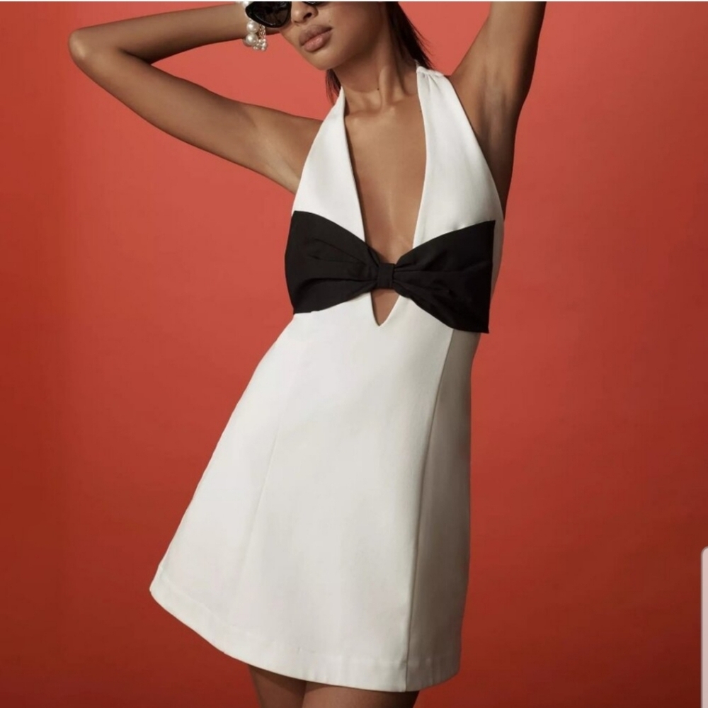 Maeve XL Halter Dress New Large Bow Cocktail Party Wedding Cruise Ship NEW